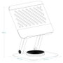 Tooq Soporte Plegable con Rotación 360° para Dispositivos de hasta 13 Pulgadas, Gris Oscuro